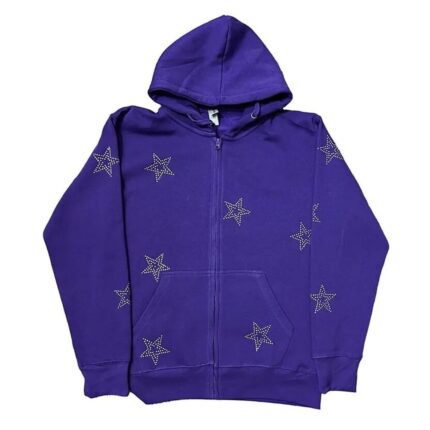 Rhinestone Hoodie Purple