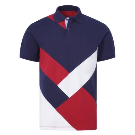 Red Color Block Polo Shirt