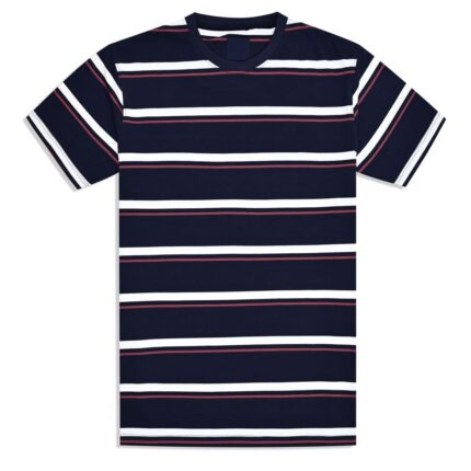 Navy Stripe Crew Neck T-shirt