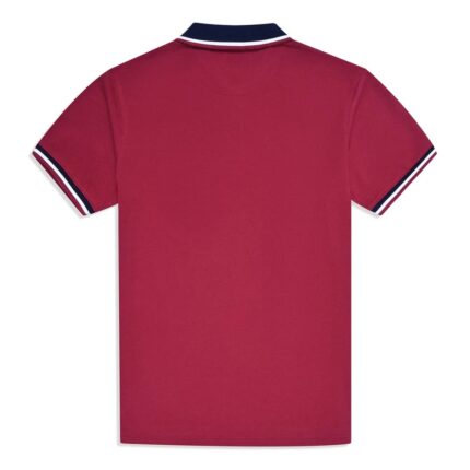 Red Texture Pique Polo Shirt