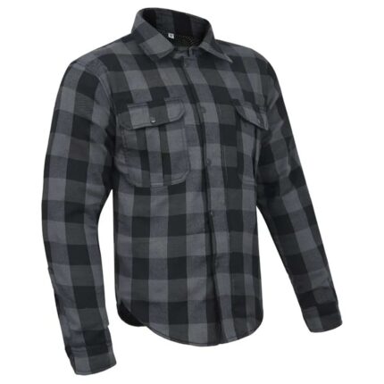 Protective Lined Flannel shirt – CE armour included- Grey