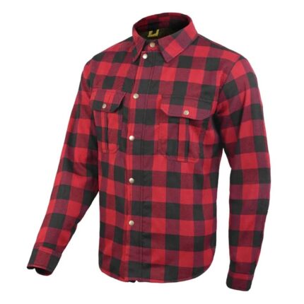 Protective Lined Flannel shirt – CE armour included- Red